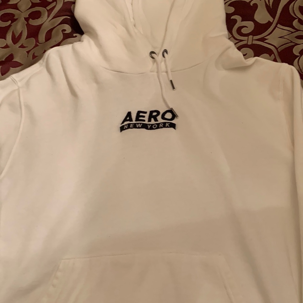 White Aeropostale Hoodie with black letters